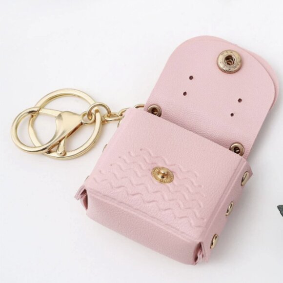 💕Pink Metallic Cat Bag Charm Keychain – Stylish & Cute Accessory😻 mini handbag - Picture 3 of 4
